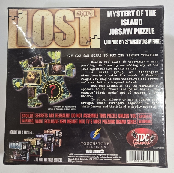 LOST 1000 Piece Puzzle #2 of 4 Mystery of the Island 19 X 26 in. Mystery Puzzle - Picture 2 of 4